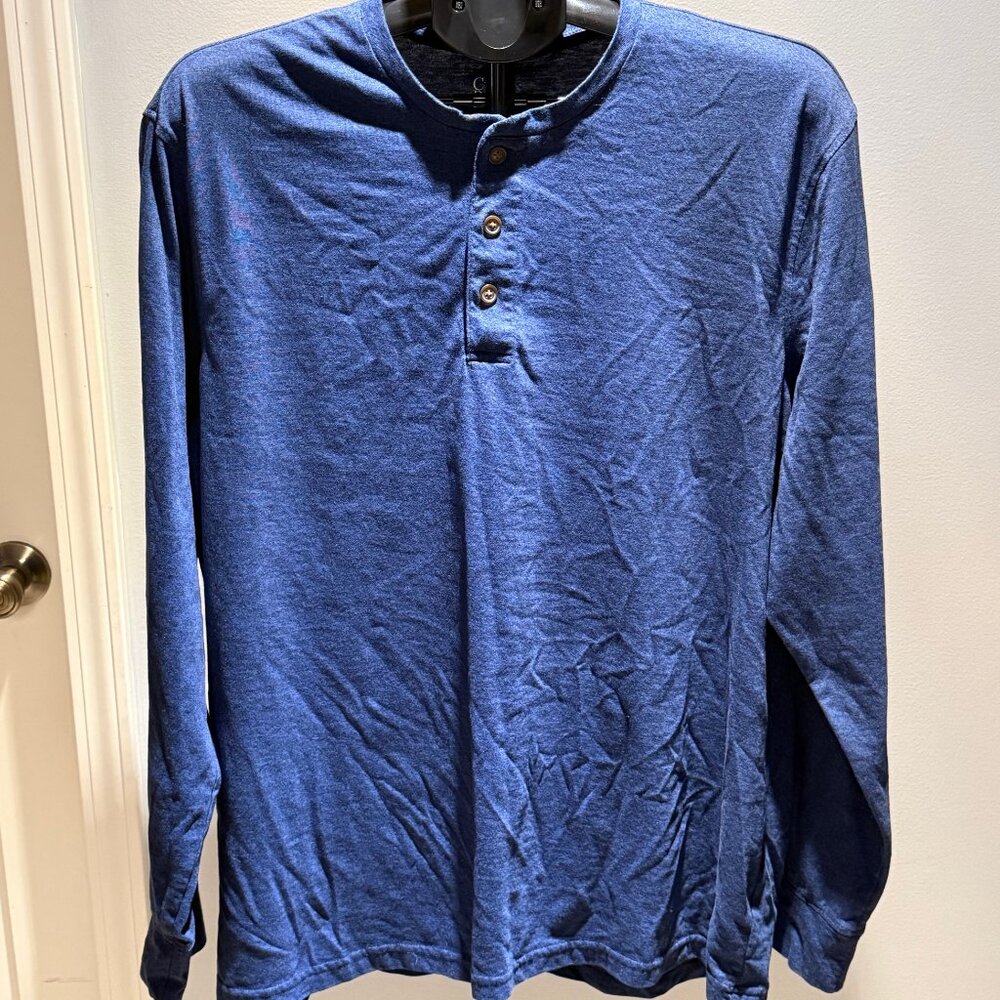 Croft & Barrow - Men's Long Sleeve Henley Shirt - Extra Soft - Size XL